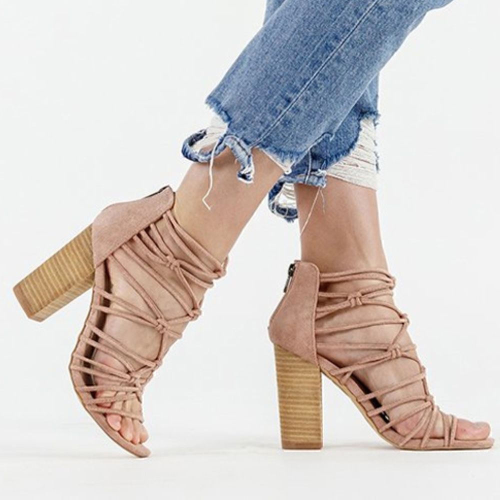 New Mi.iM Block Heeled Sandals Size 7 1/2 - Picture 2 of 6